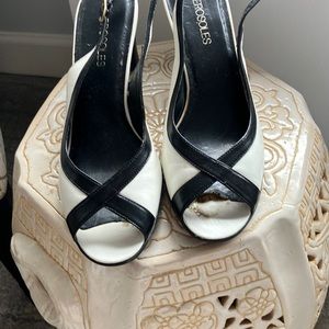Aerosoles black and white heels